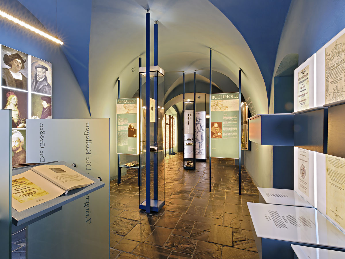 Blick in die Ausstellung im Adam-Ries-Museum