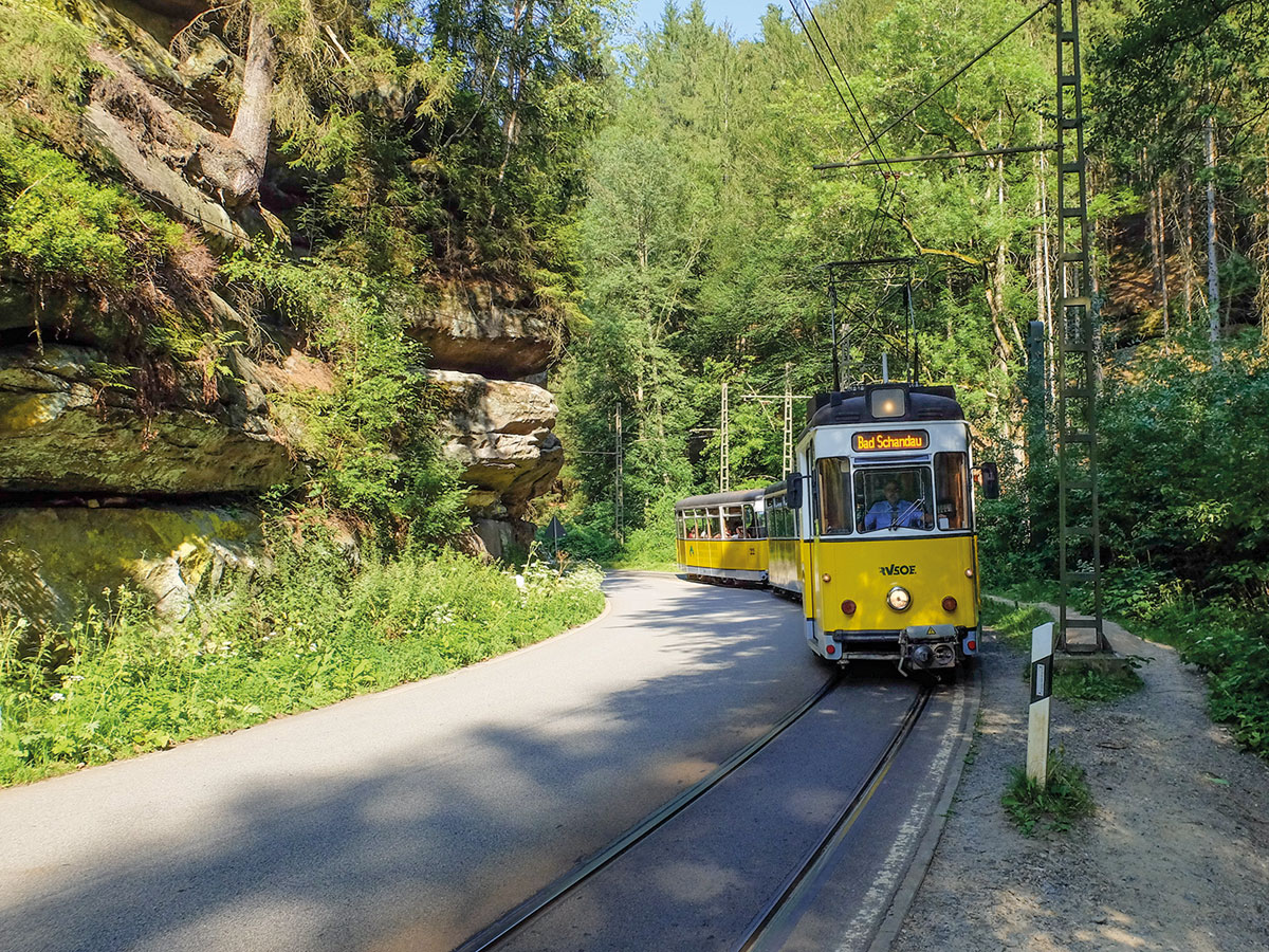 Kirnitzschtalbahn in der Sächsischen Schweiz